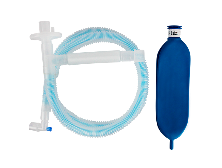 Circuito de Anestesia Azul Adulto Coaxial con Bolsa FILTRO Y RAMAL CON CONECTOR