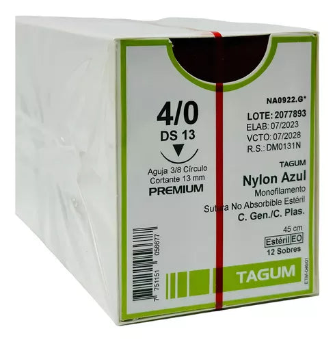 Sutura 4/0 Nylon Negro